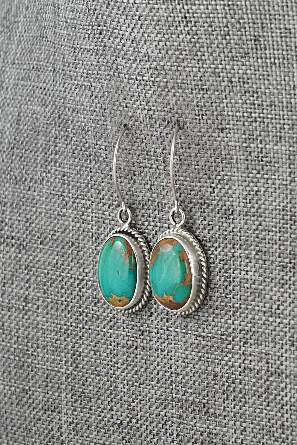 Turquoise & Sterling Silver Earrings - Rosemary Saunders