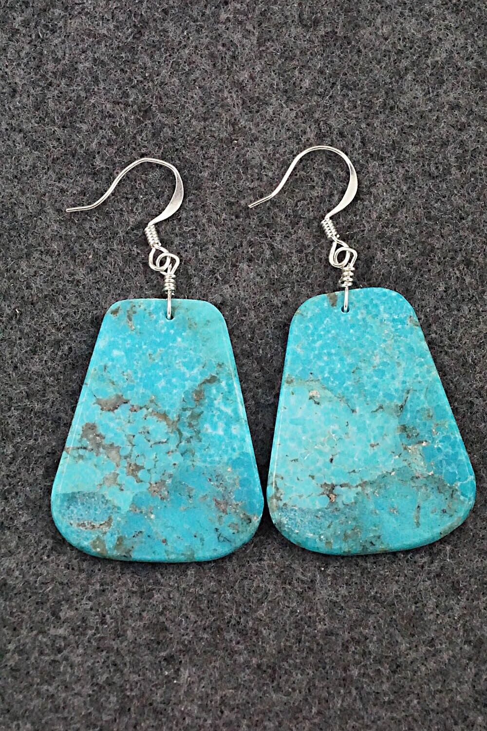 Turquoise & Sterling Silver Earrings - Lupe Lovato