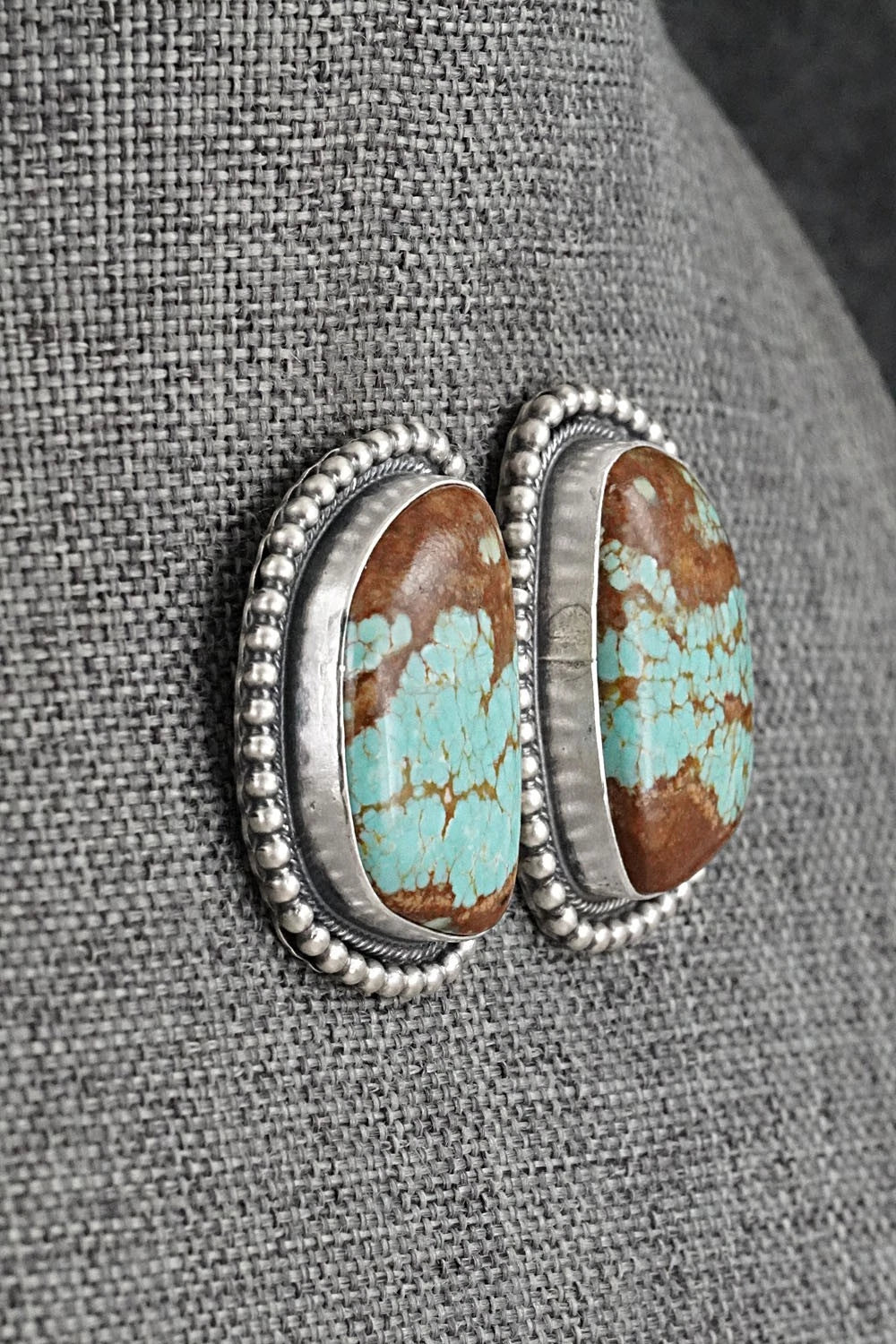 Turquoise & Sterling Silver Necklace and Earrings Set - Darrin Livingston