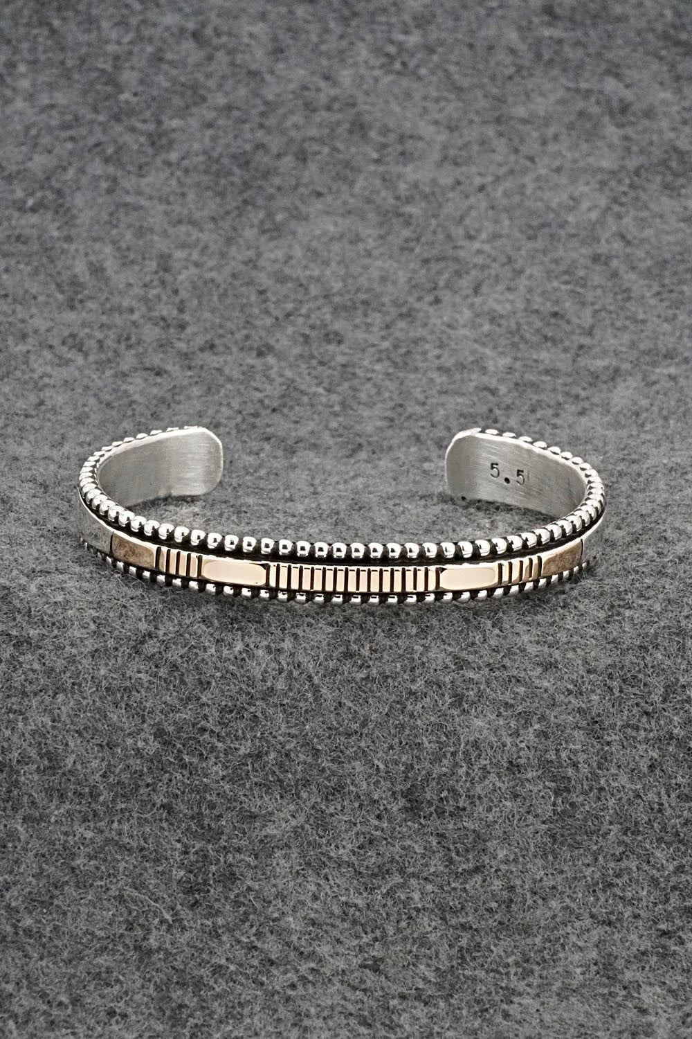 Sterling Silver and 14k Gold Bracelet - Jonathan Nez