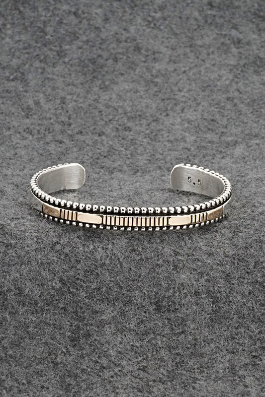 Sterling Silver and 14k Gold Bracelet - Jonathan Nez