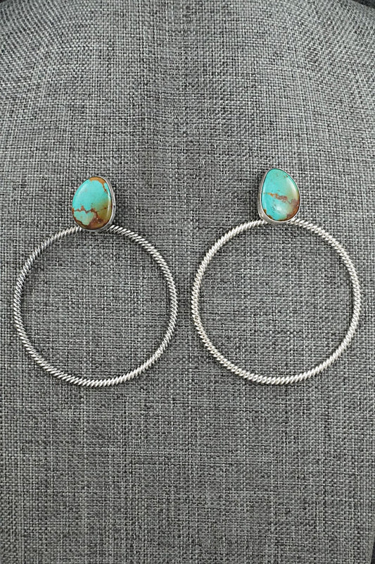 Turquoise & Sterling Silver Earrings - Verley Betone