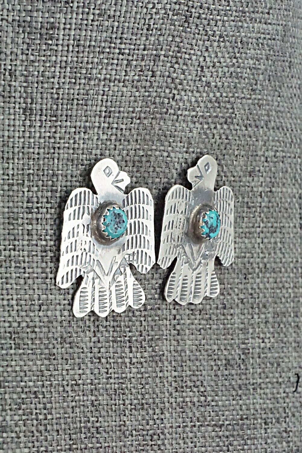 Turquoise & Sterling Silver Earrings - Gabrielle Yazzie