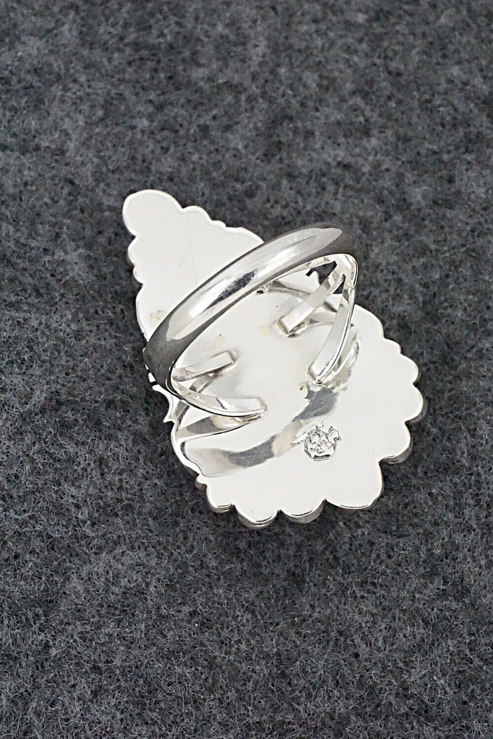 White Buffalo & Sterling Silver Ring - Daniel Benally - Size 8