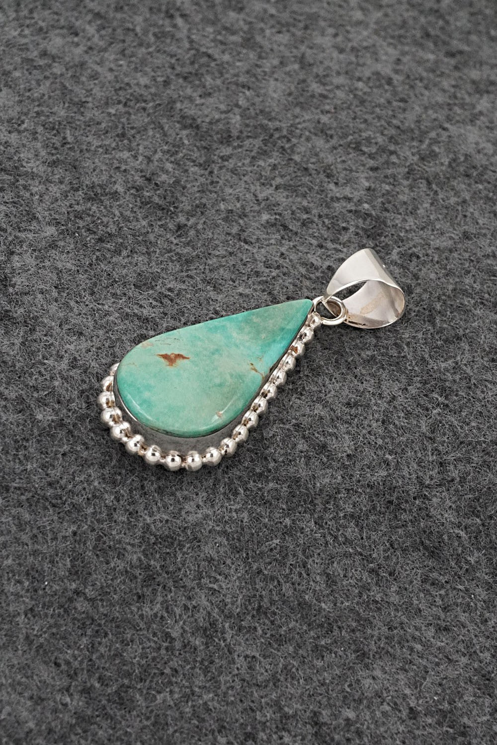 Turquoise & Sterling Silver Pendant - Larry Castillo