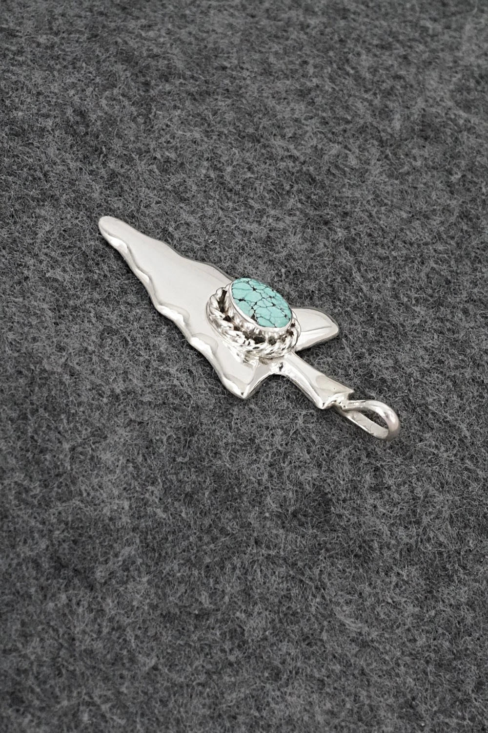 Turquoise & Sterling Silver Pendant - Joseph Martinez