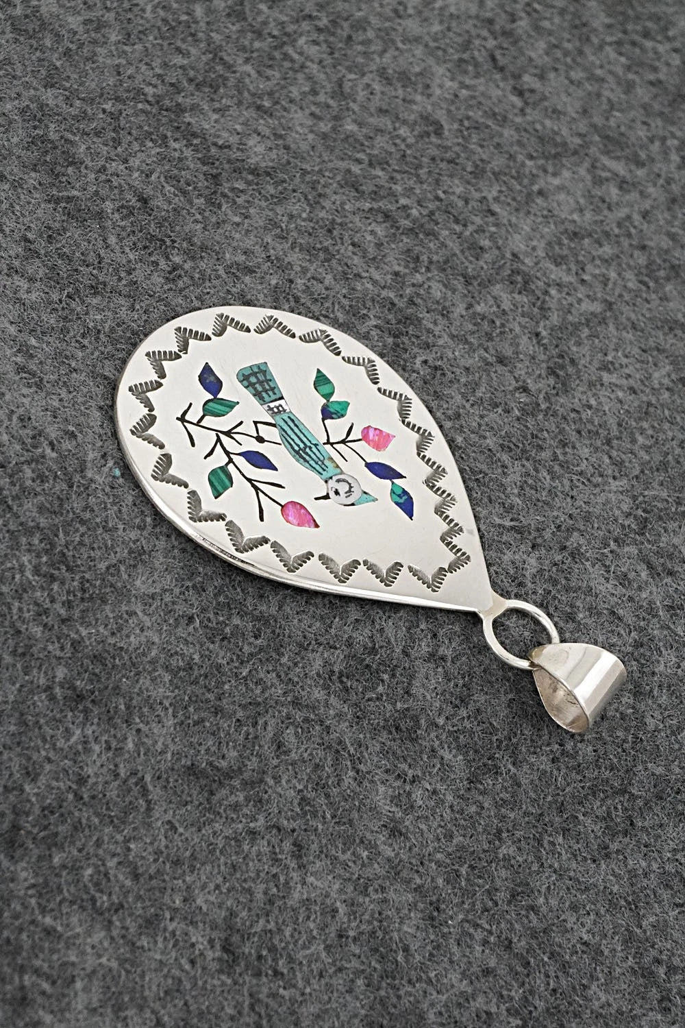 Multi-Stone & Sterling Silver Pendant - Raymond Boyd