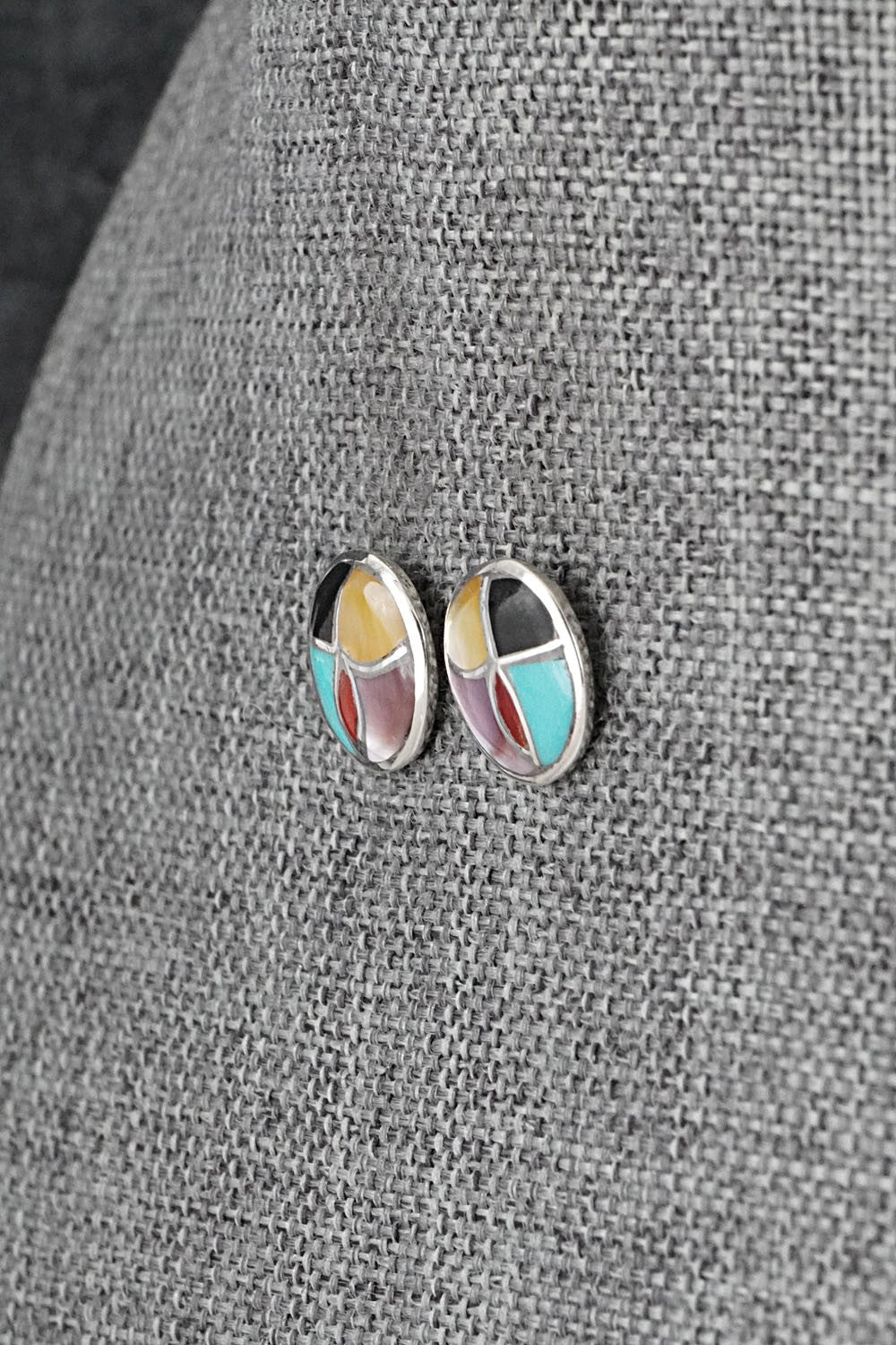 Multi-Stone & Sterling Silver Earrings - Orena Leekya