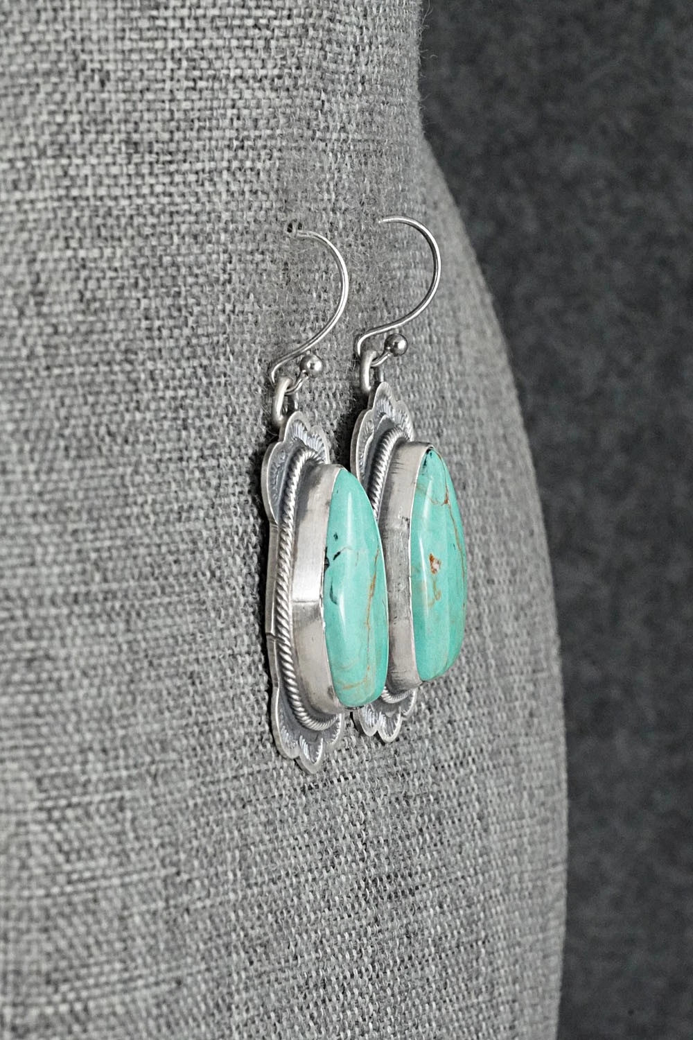 Turquoise & Sterling Silver Earrings - Bobby Johnson