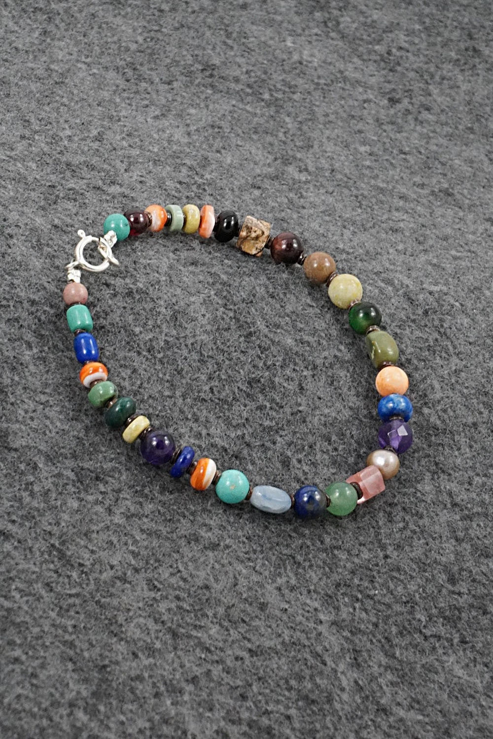 Multi-Stone & Sterling Silver Bracelet - Helen Tsosie