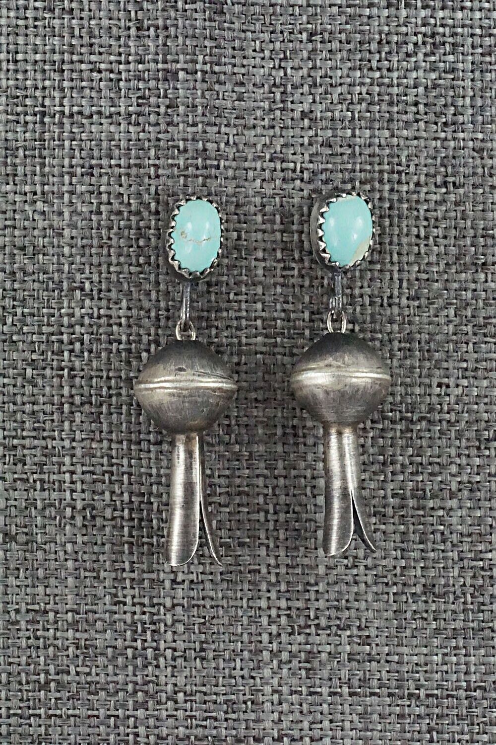 Turquoise & Sterling Silver Blossom Earrings - Shirley Lee
