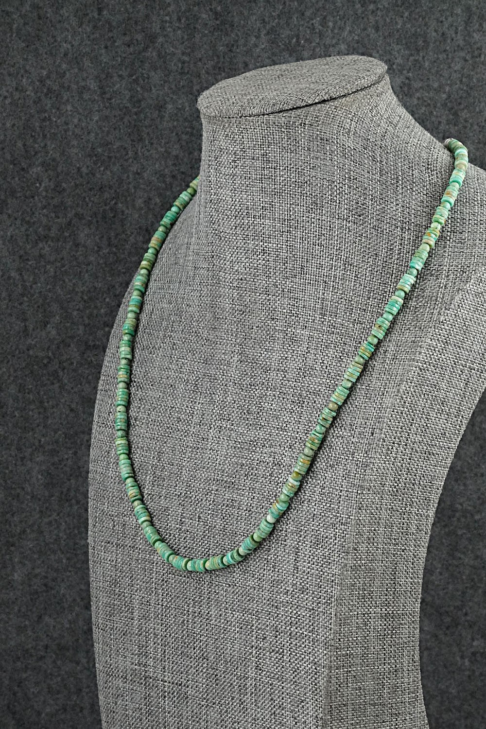 Turquoise & Sterling Silver Necklace 19" - Helen Tsosie