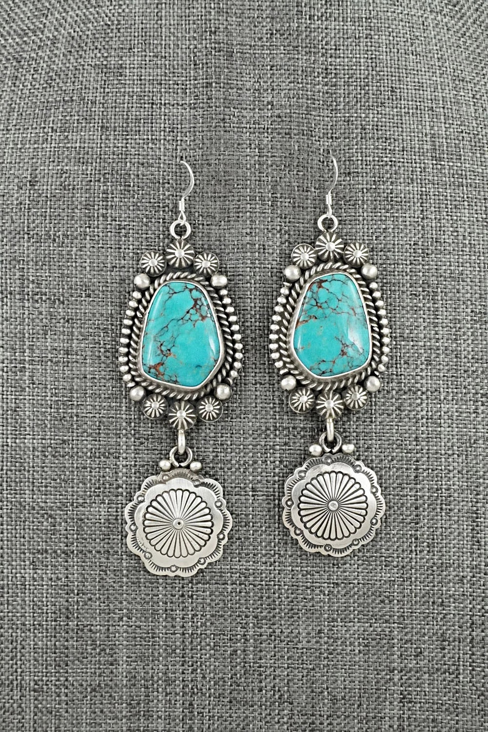Turquoise & Sterling Silver Earrings - Michael Calladitto