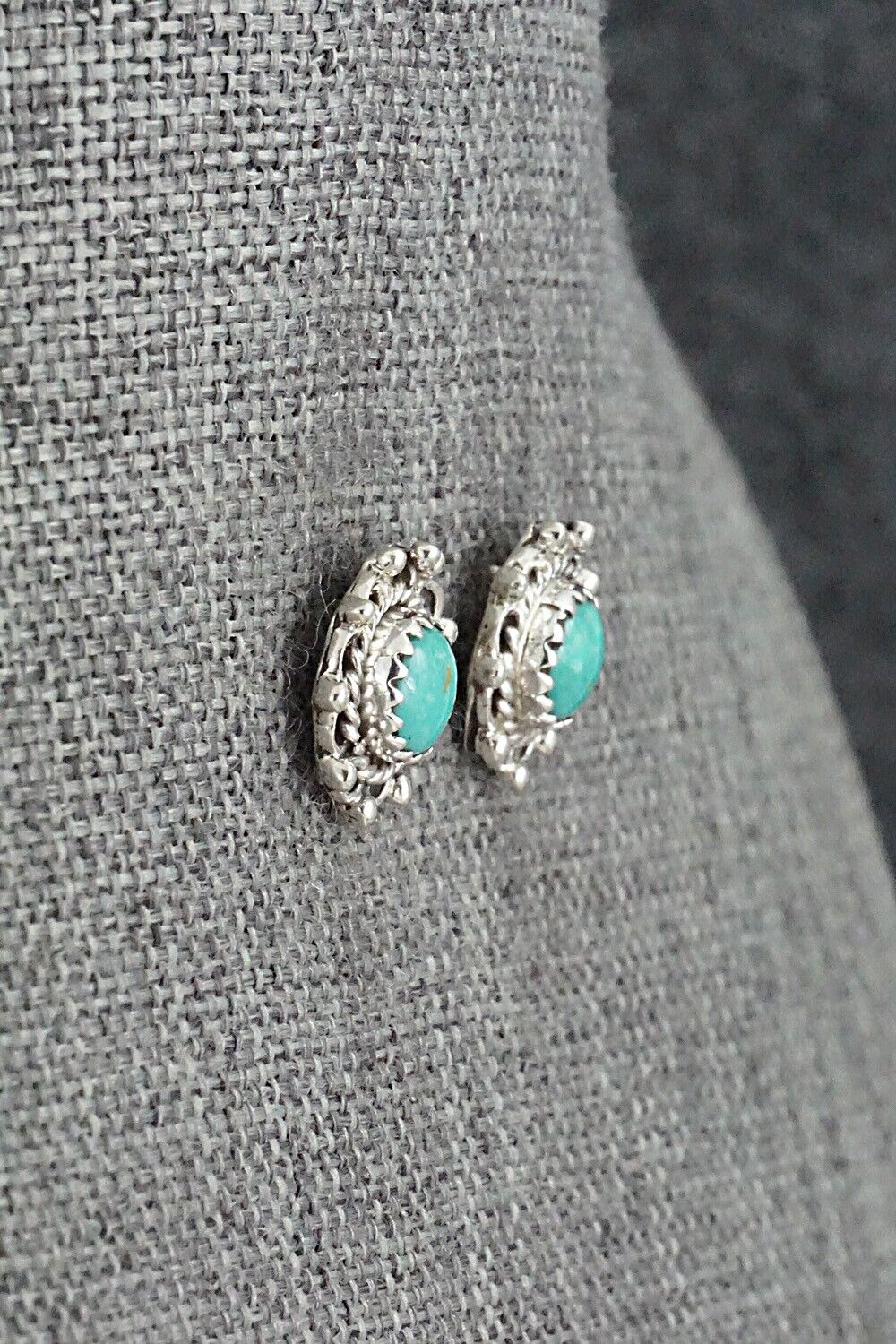 Turquoise & Sterling Silver Earrings - Harris Largo