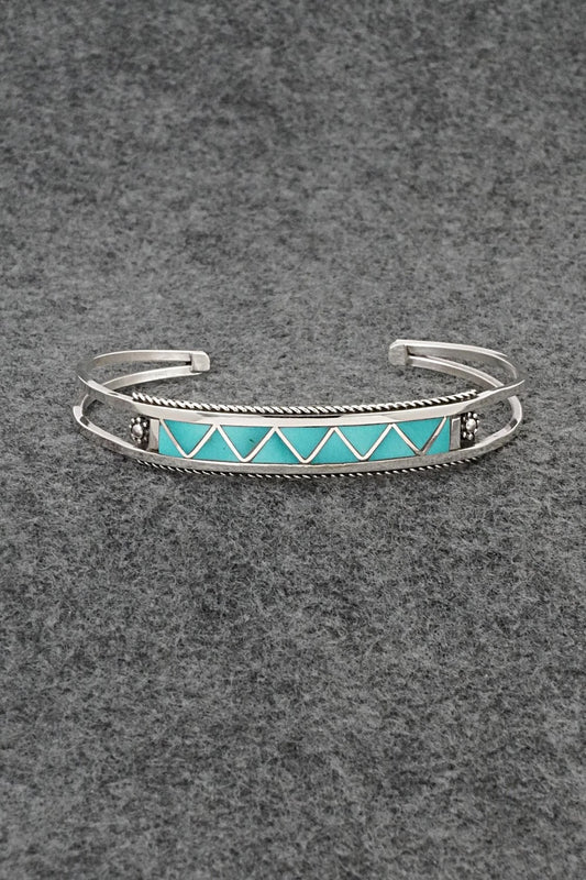 Turquoise & Sterling Silver Bracelet - Claudine Haloo