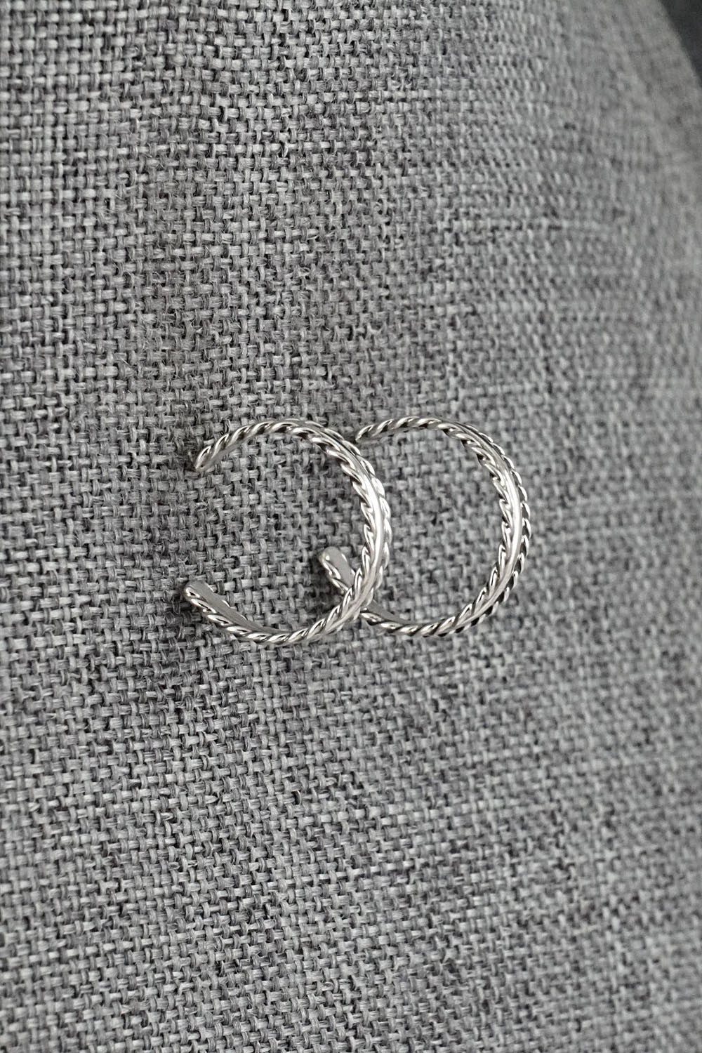 Sterling Silver Hoop Earrings - Elaine Tahe