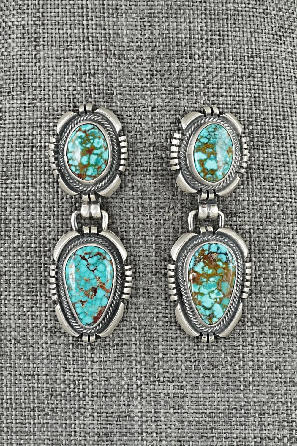 Turquoise & Sterling Silver Necklace and Earrings Set - Mark Yazzie