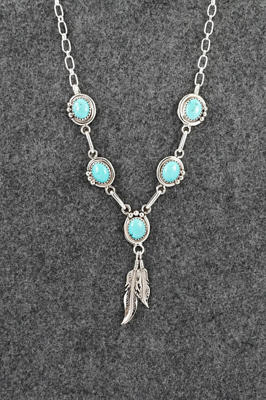 Turquoise & Sterling Silver Necklace - Verley Betone