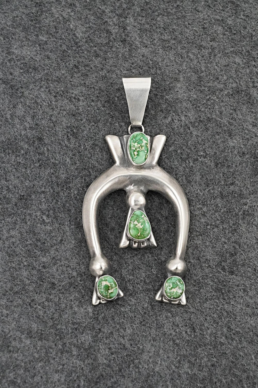 Turquoise & Sterling Silver Pendant - Eugene Gruber