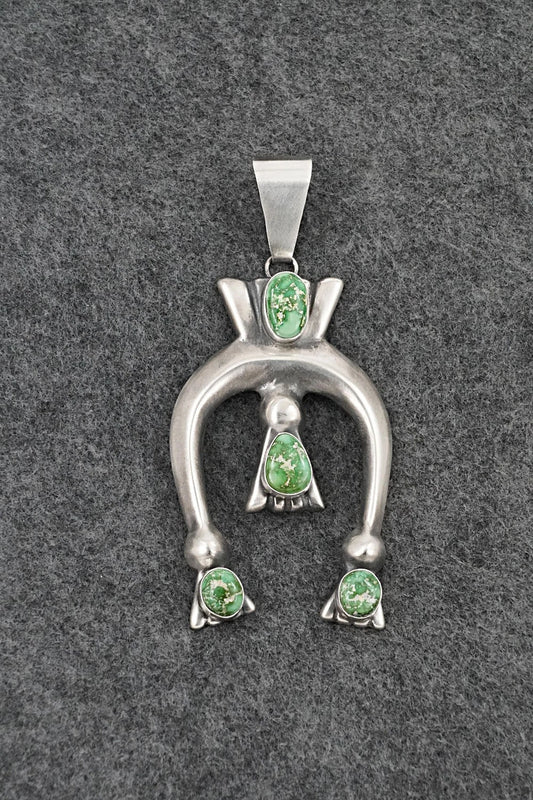 Turquoise & Sterling Silver Pendant - Eugene Gruber