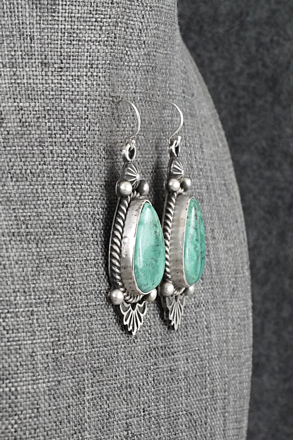 Turquoise & Sterling Silver Earrings - Michael Calladitto