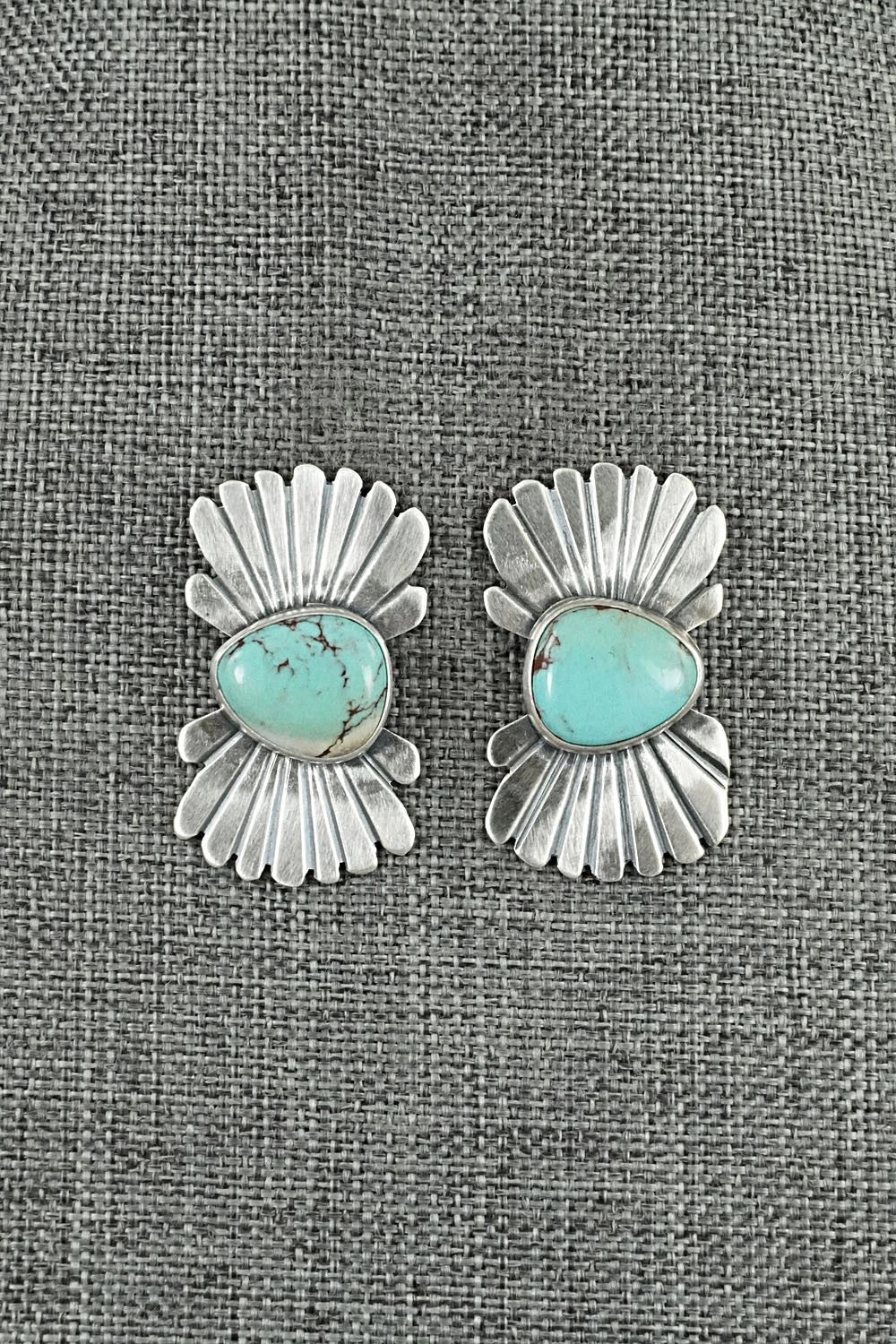 Turquoise & Sterling Silver Earrings - Mark Yazzie