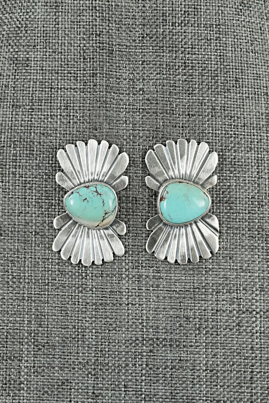 Turquoise & Sterling Silver Earrings - Mark Yazzie
