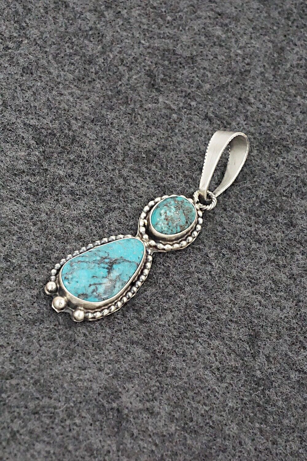 Turquoise & Sterling Silver Pendant - Jimmy Garcia