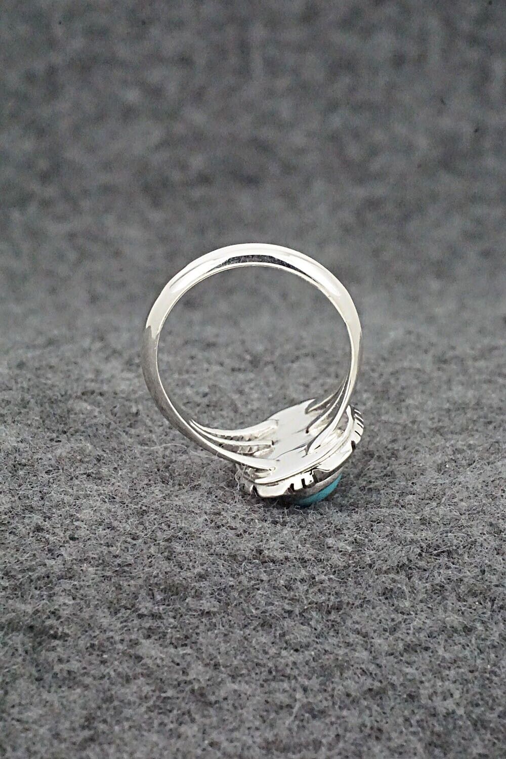 Turquoise & Sterling Silver Ring - Amos Begay - Size 6.25
