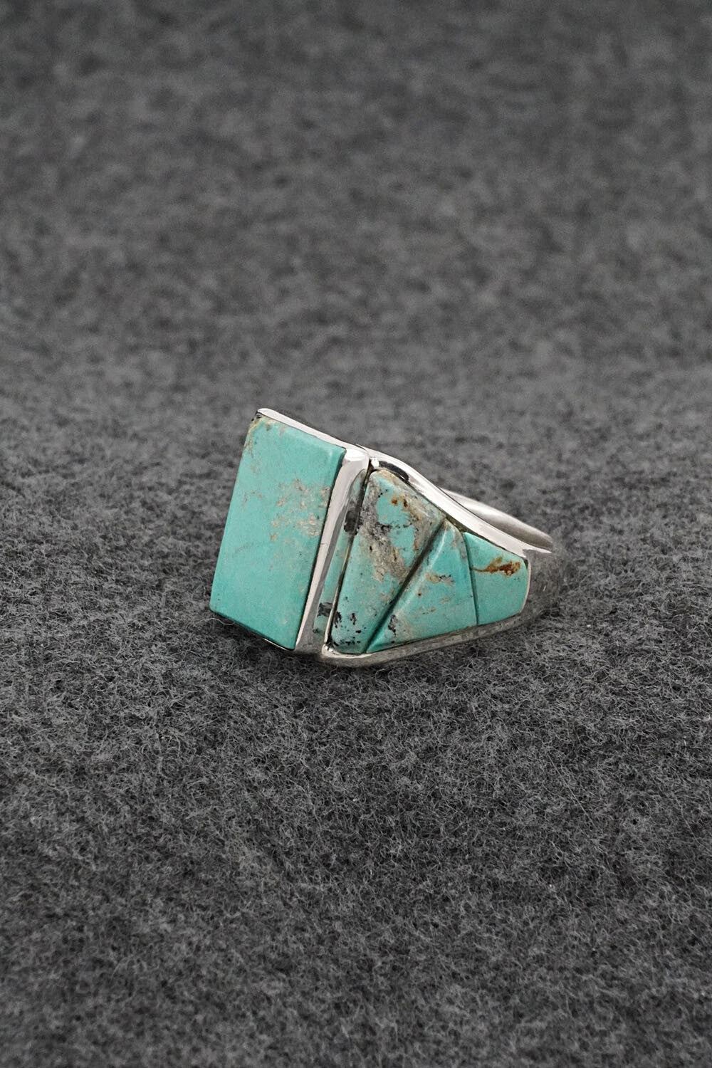 Turquoise & Sterling Silver Ring - Bevis Tsadiasi - Size 11.5