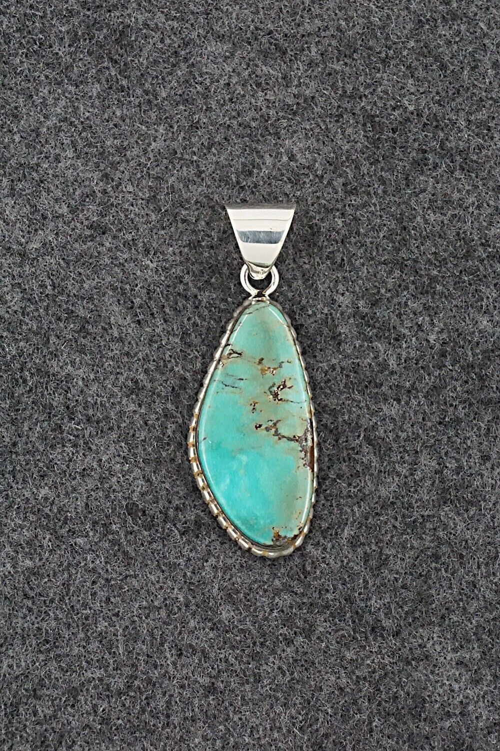 Turquoise & Sterling Silver Pendant - Lamy Castillo