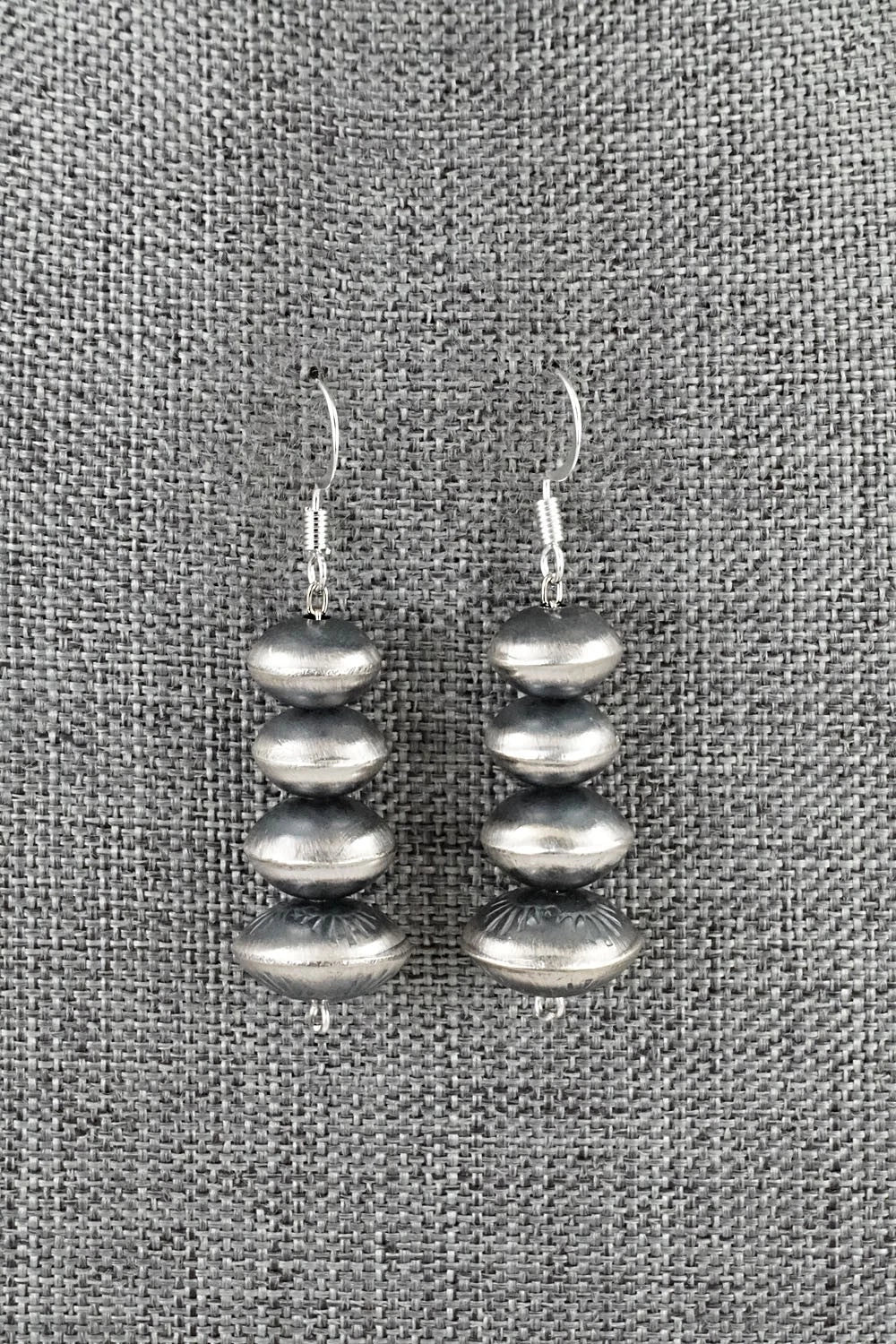 Sterling Silver Navajo Pearl Earrings - Angeline Miller