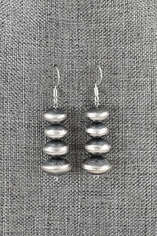 Sterling Silver Navajo Pearl Earrings - Angeline Miller