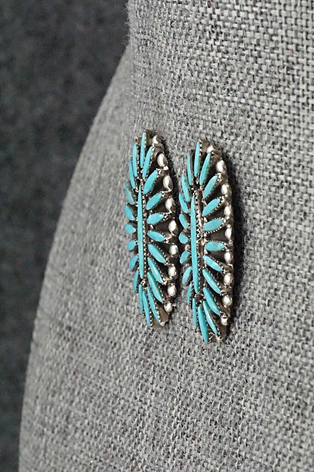 Turquoise & Sterling Silver Earrings - Lorena Peina