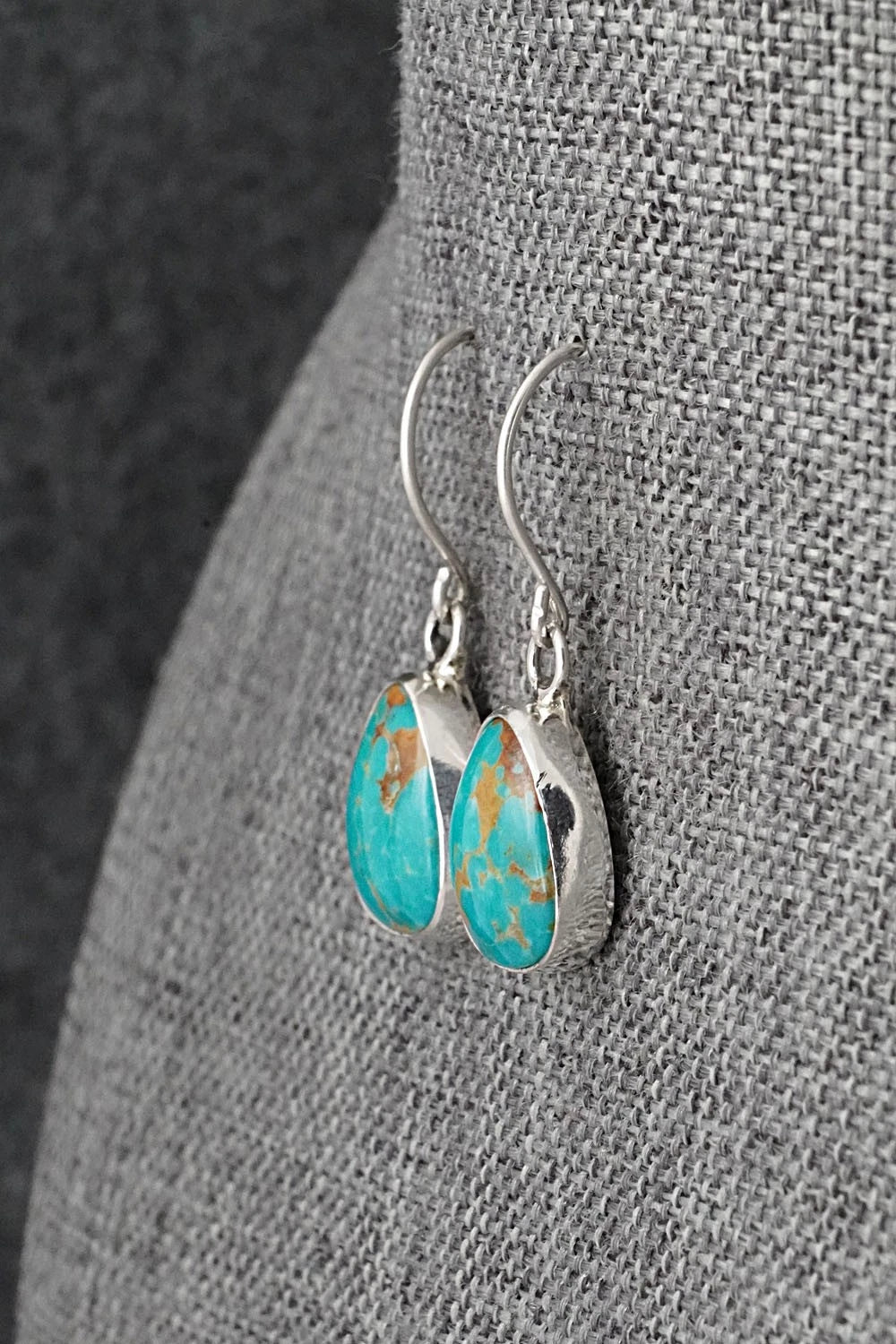 Turquoise & Sterling Silver Earrings - Rosemary Saunders
