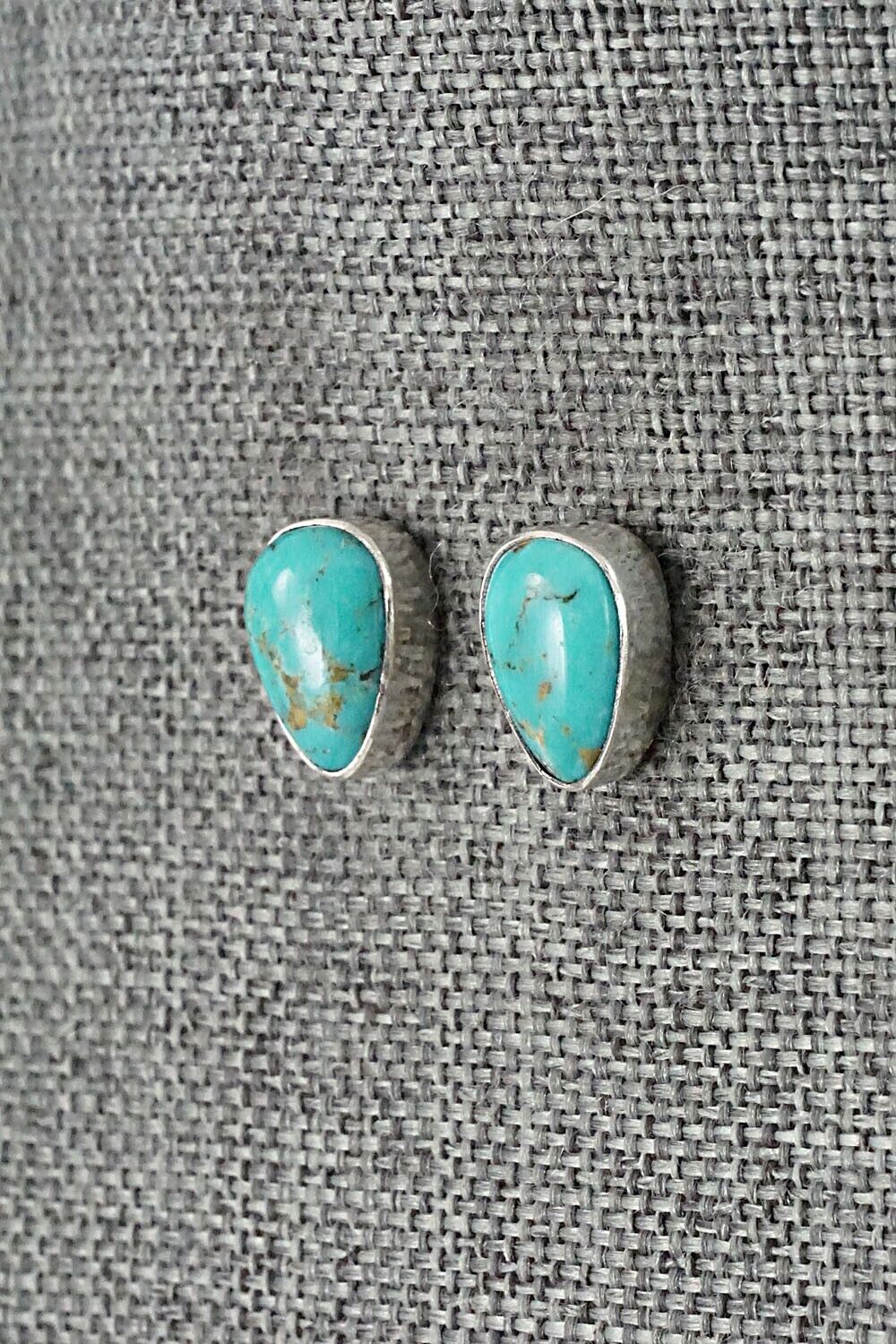 Turquoise & Sterling Silver Earrings - Marco Begaye