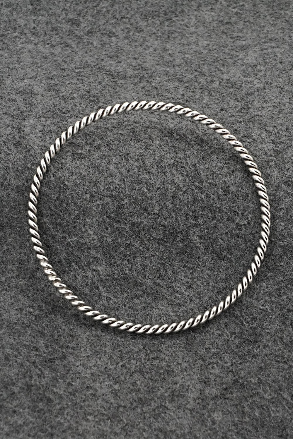 Sterling Silver Bangle Bracelet - Elaine Tahe