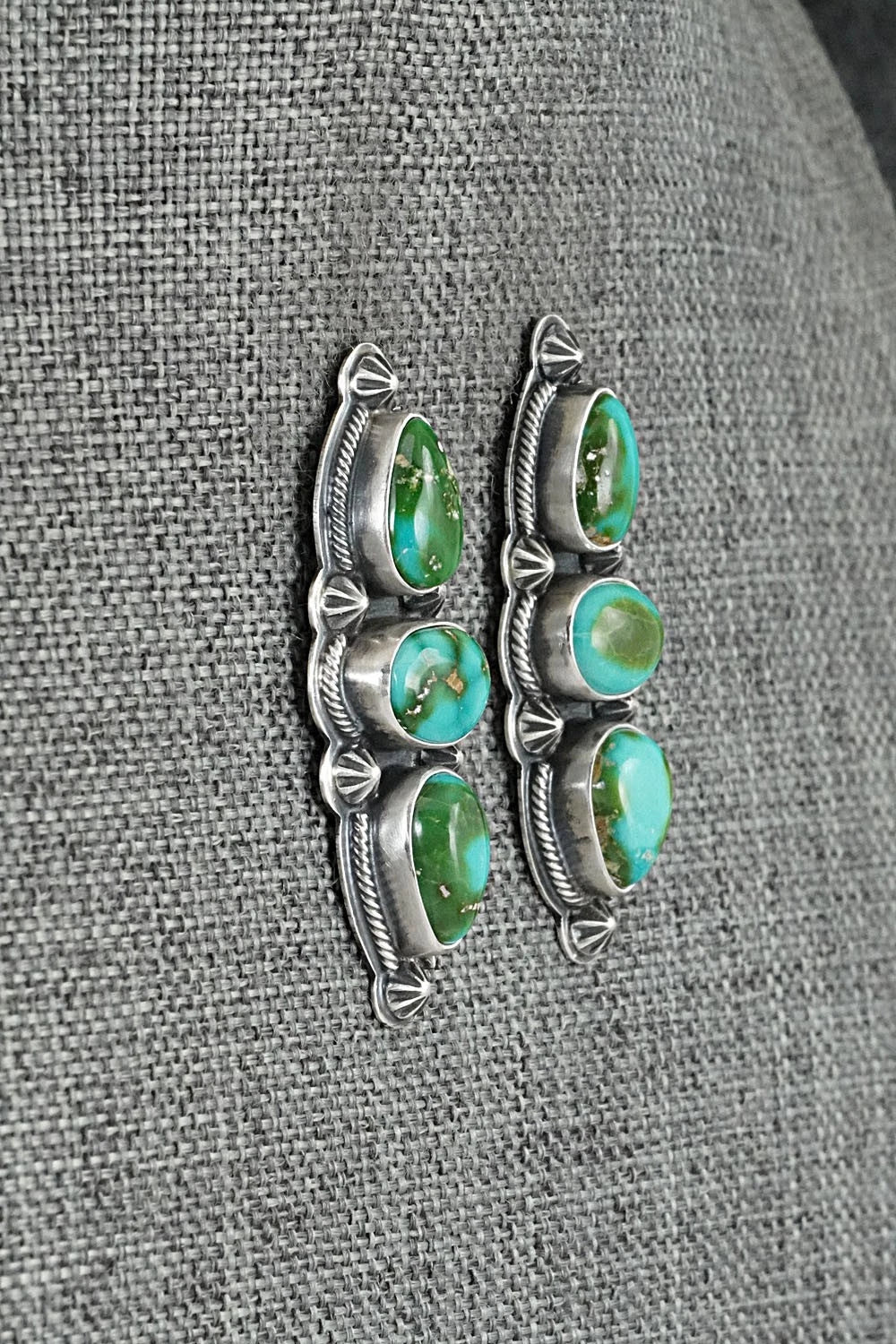 Turquoise & Sterling Silver Necklace and Earrings Set - Randy Boyd