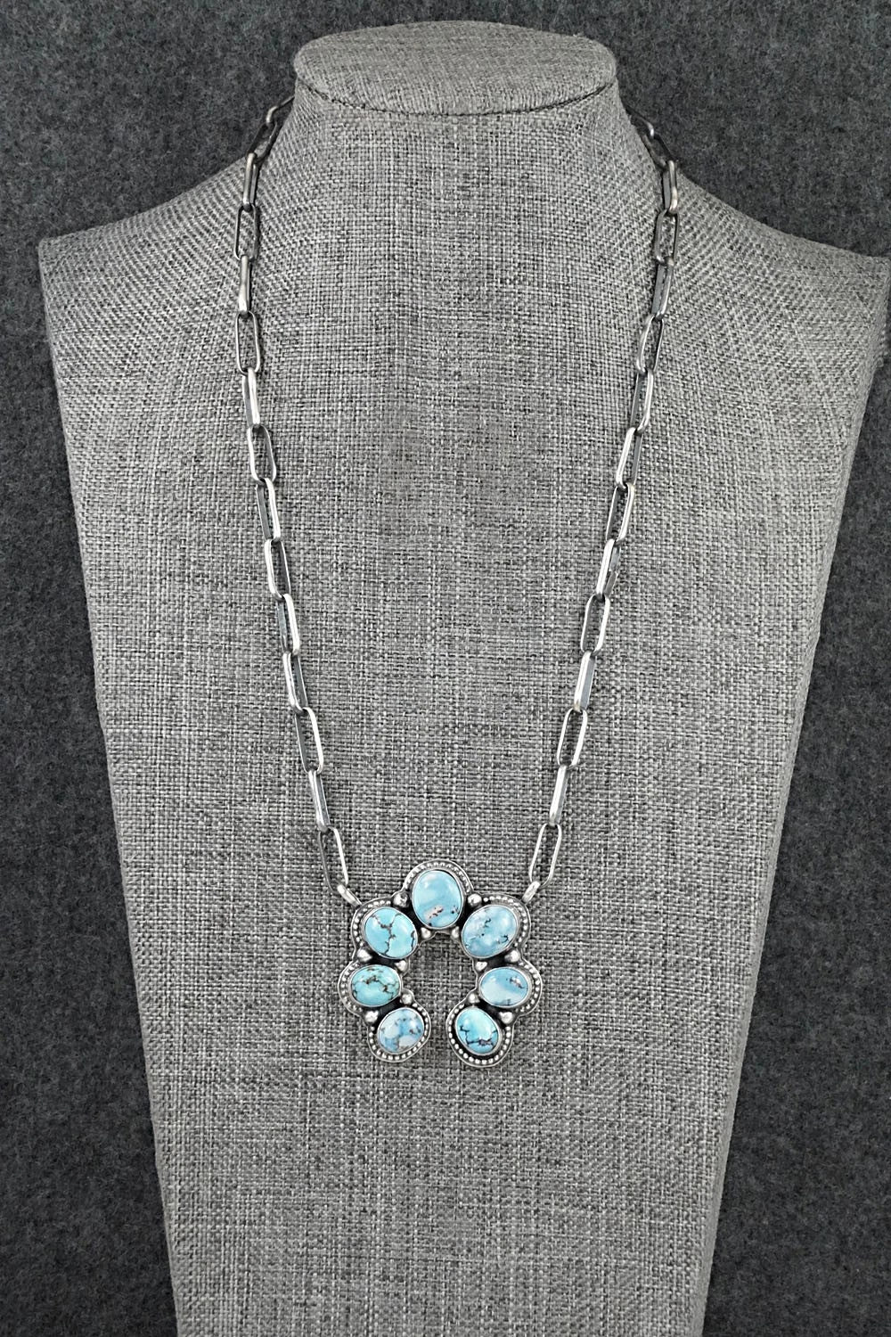 Turquoise & Sterling Silver Necklace - Darrin Livingston