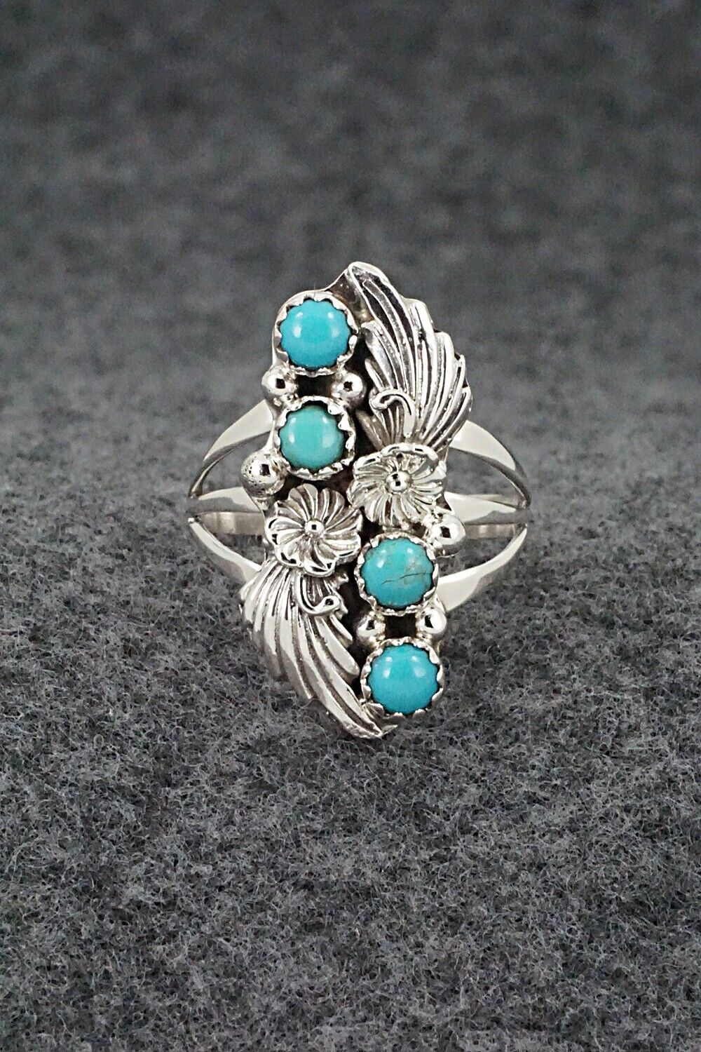 Turquoise & Sterling Silver Ring - Alice Rose Saunders - Size 7.25