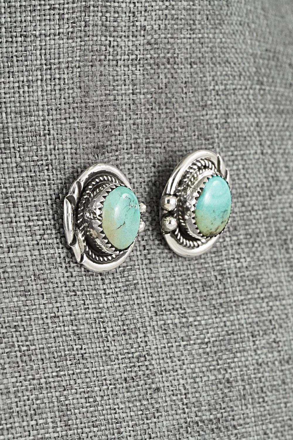 Turquoise & Sterling Silver Necklace and Earrings Set - Phil Nez