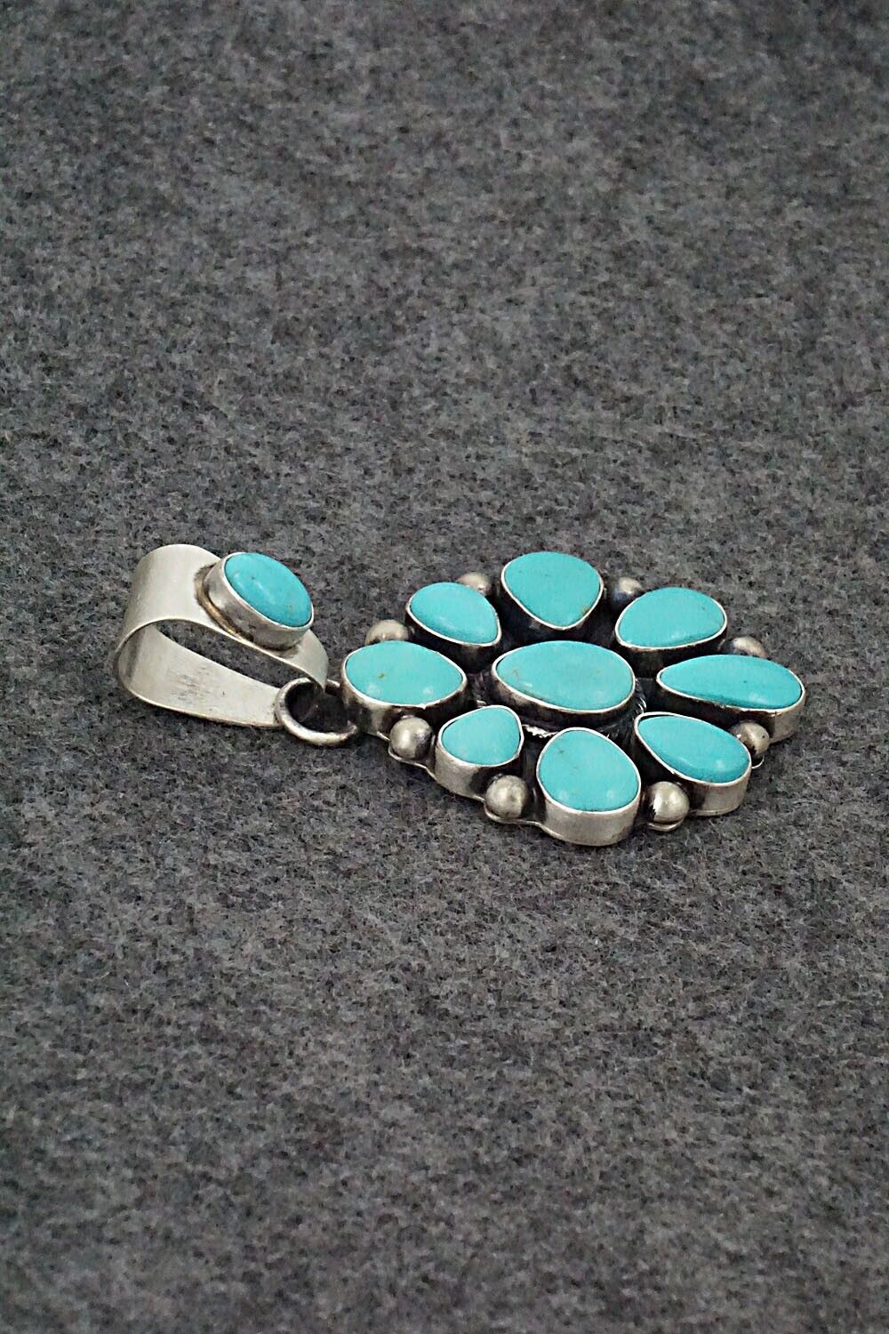 Turquoise & Sterling Silver Pendant - Kathleen Livingston