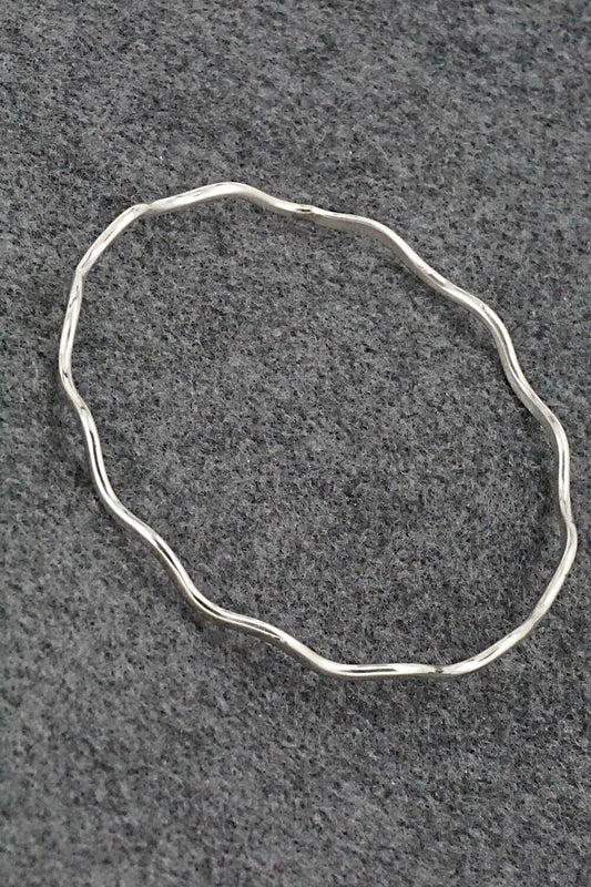 Sterling Silver Bangle Bracelet - Elaine Tahe