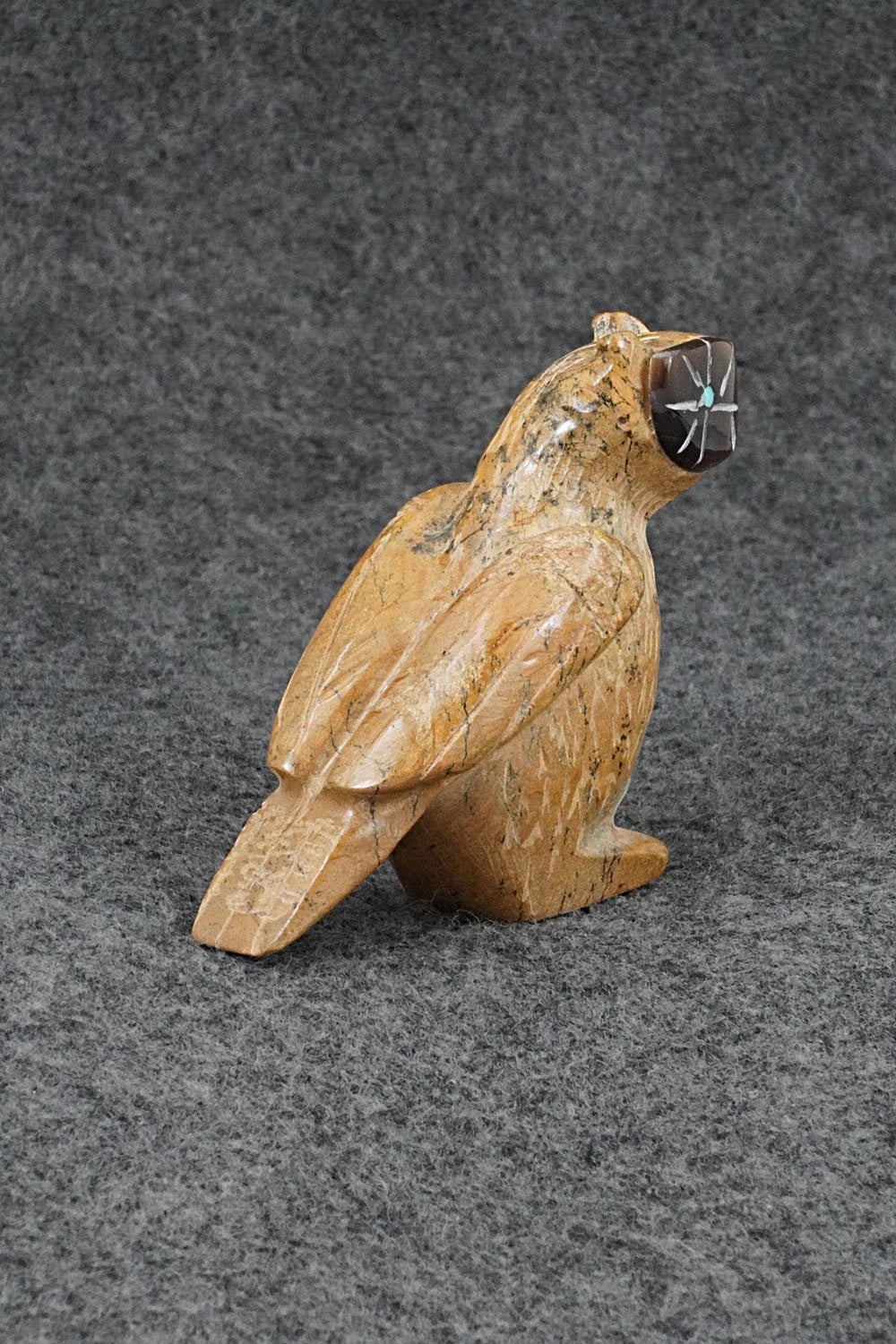 Owl Zuni Fetish Carving - Freddie Leekya