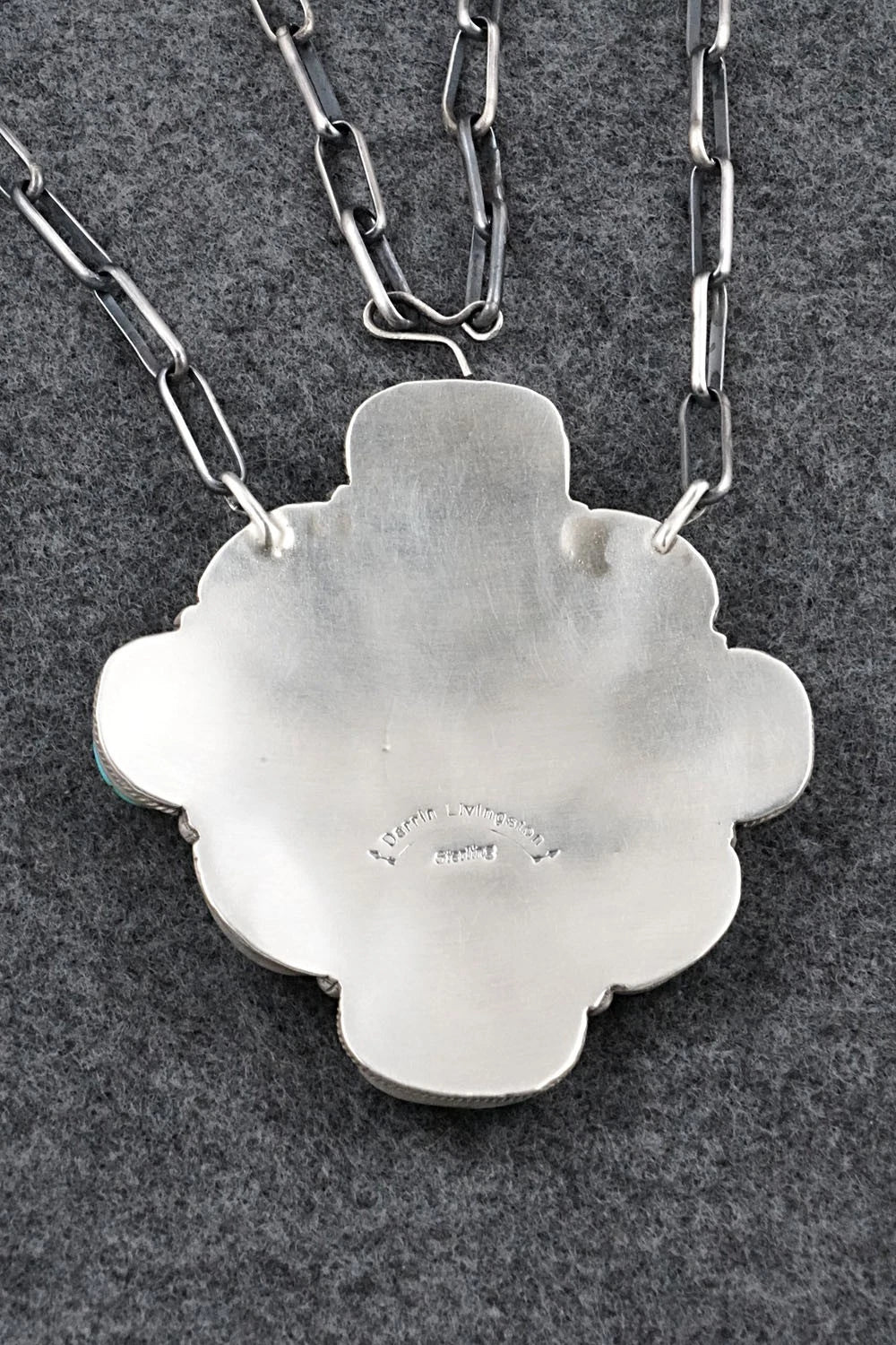 Turquoise & Sterling Silver Necklace - Darrin Livingston