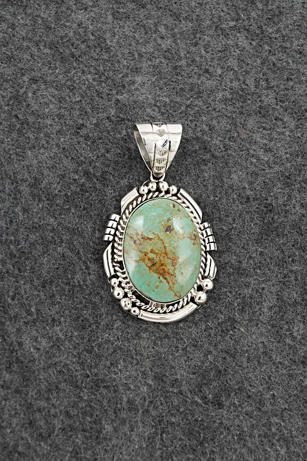 Turquoise & Sterling Silver Pendant - Charlene Yazzie