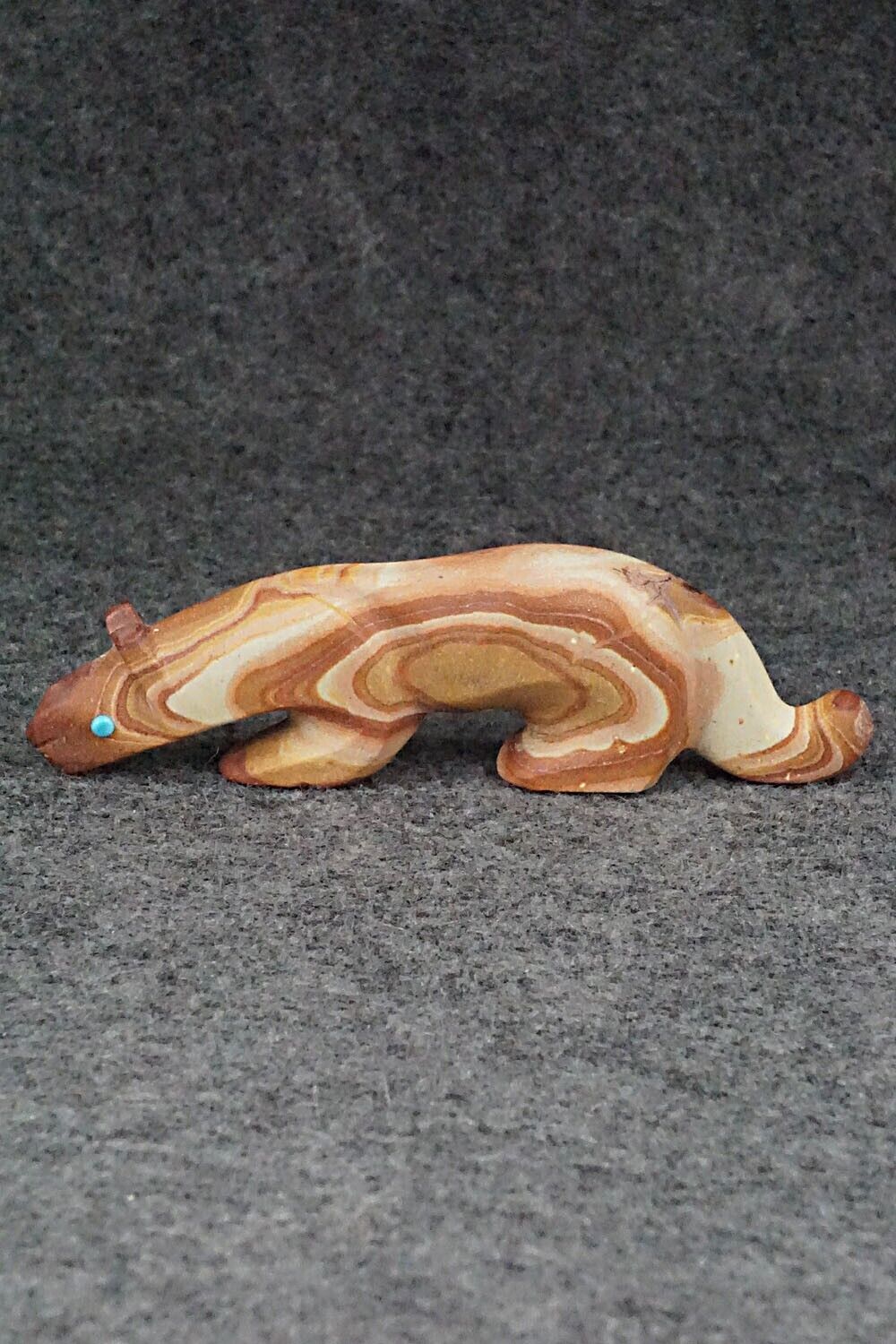Mountain Lion Zuni Fetish Carving - Ronnie Lunasee