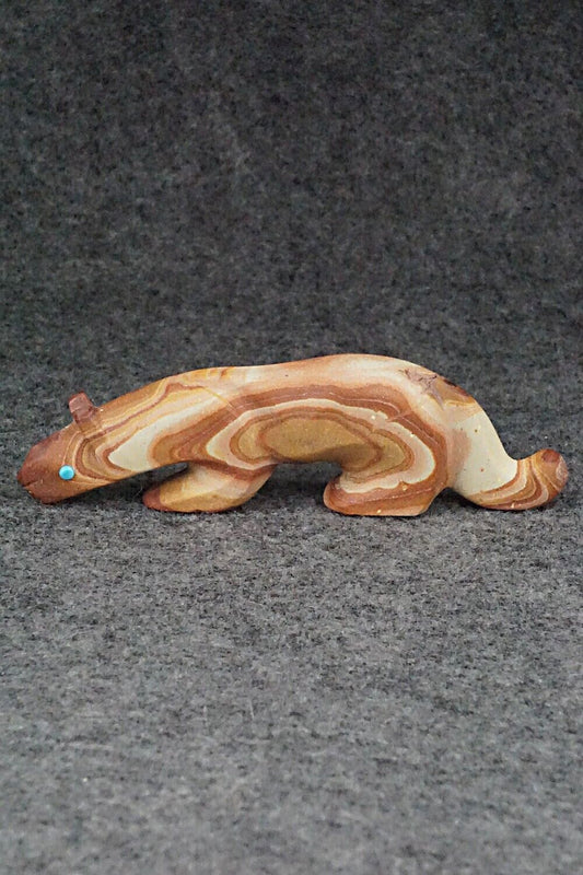 Mountain Lion Zuni Fetish Carving - Ronnie Lunasee
