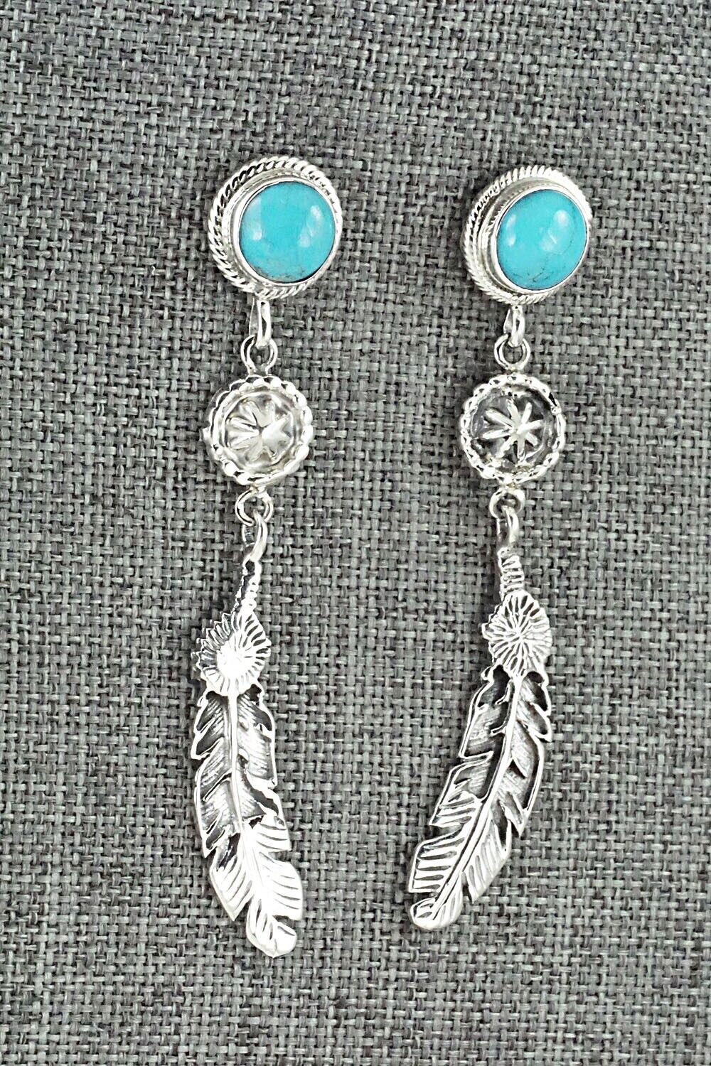 Turquoise & Sterling Silver Earrings - Annie Spencer