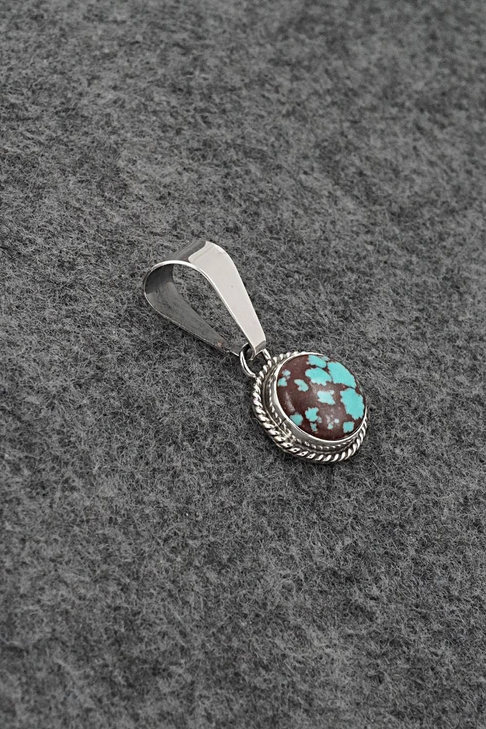 Turquoise & Sterling Silver Pendant - Eugene Gruber